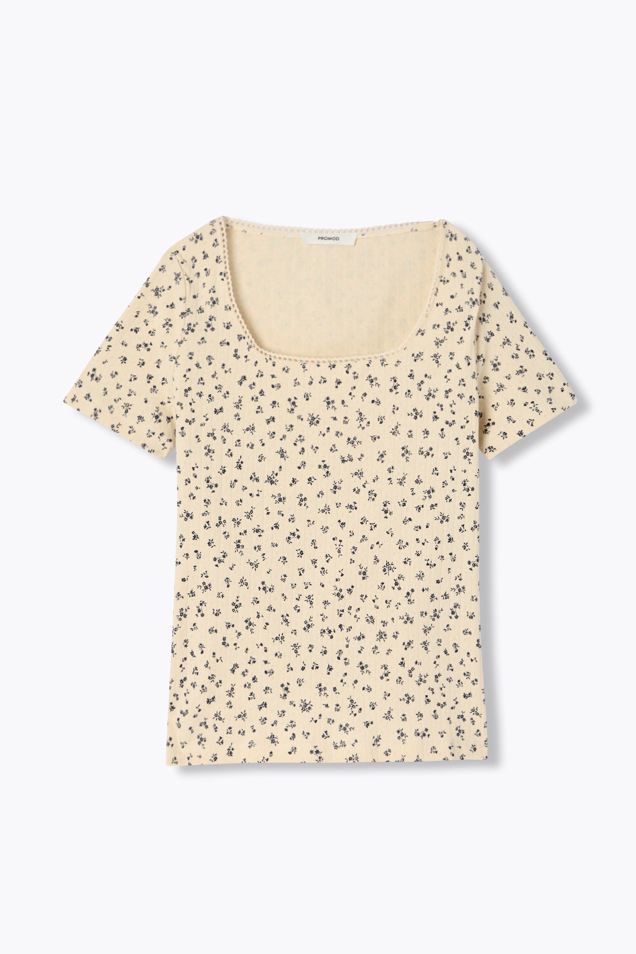 T-Shirt mit Pointellemuster