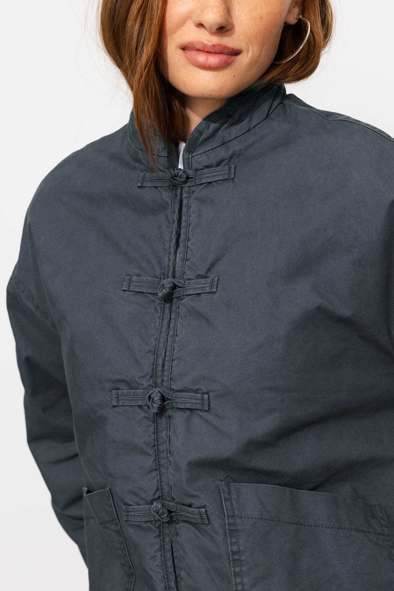 Veste en toile et moumoute