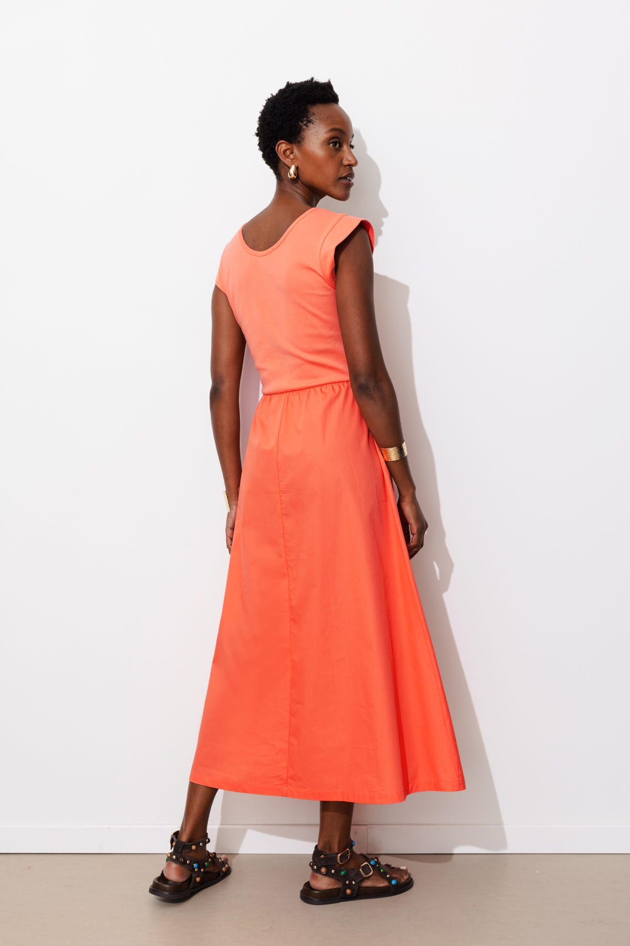Robe-débardeur unie Femme