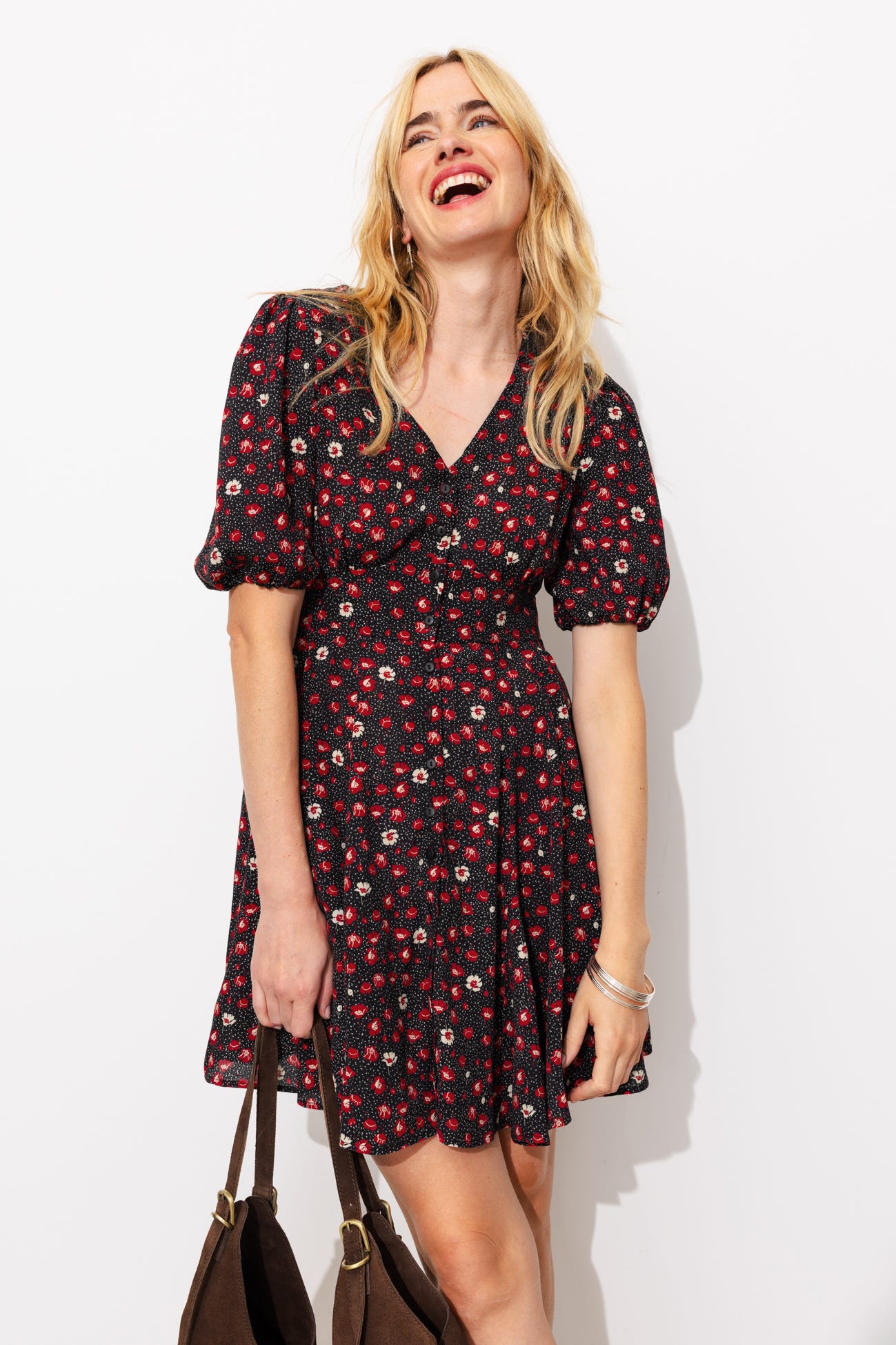 Robe courte imprimée Femme