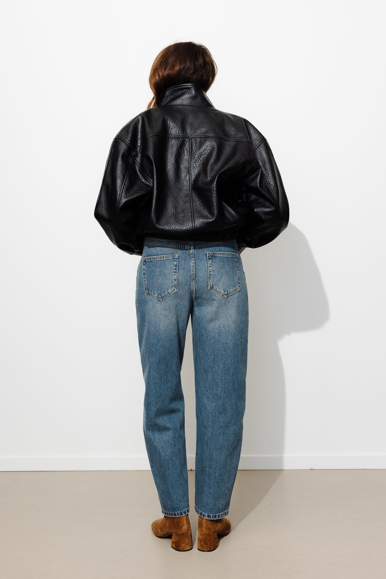LEO jean barrel taille haute