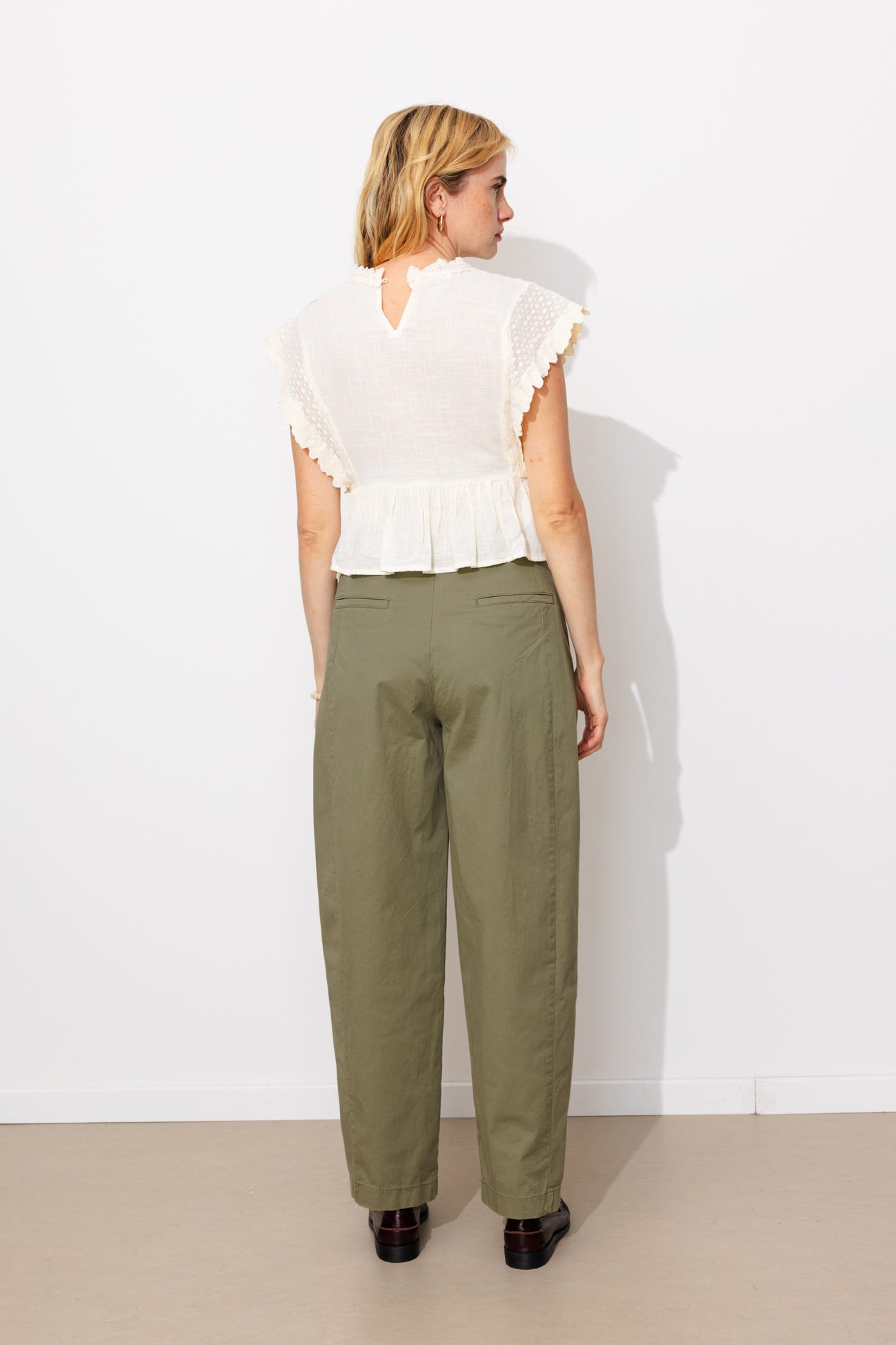 Pantalon balloon en toile