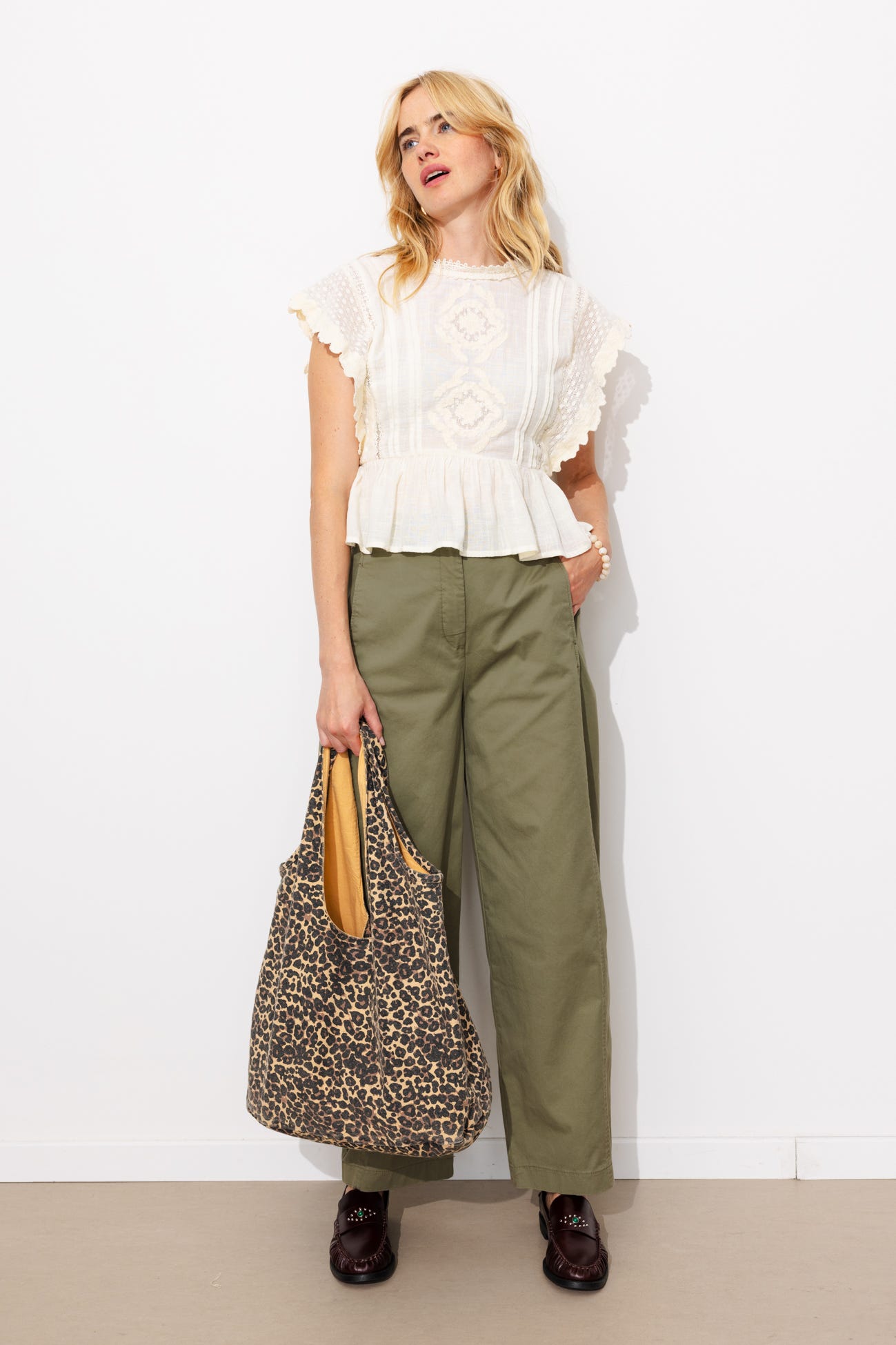Pantalon balloon en toile
