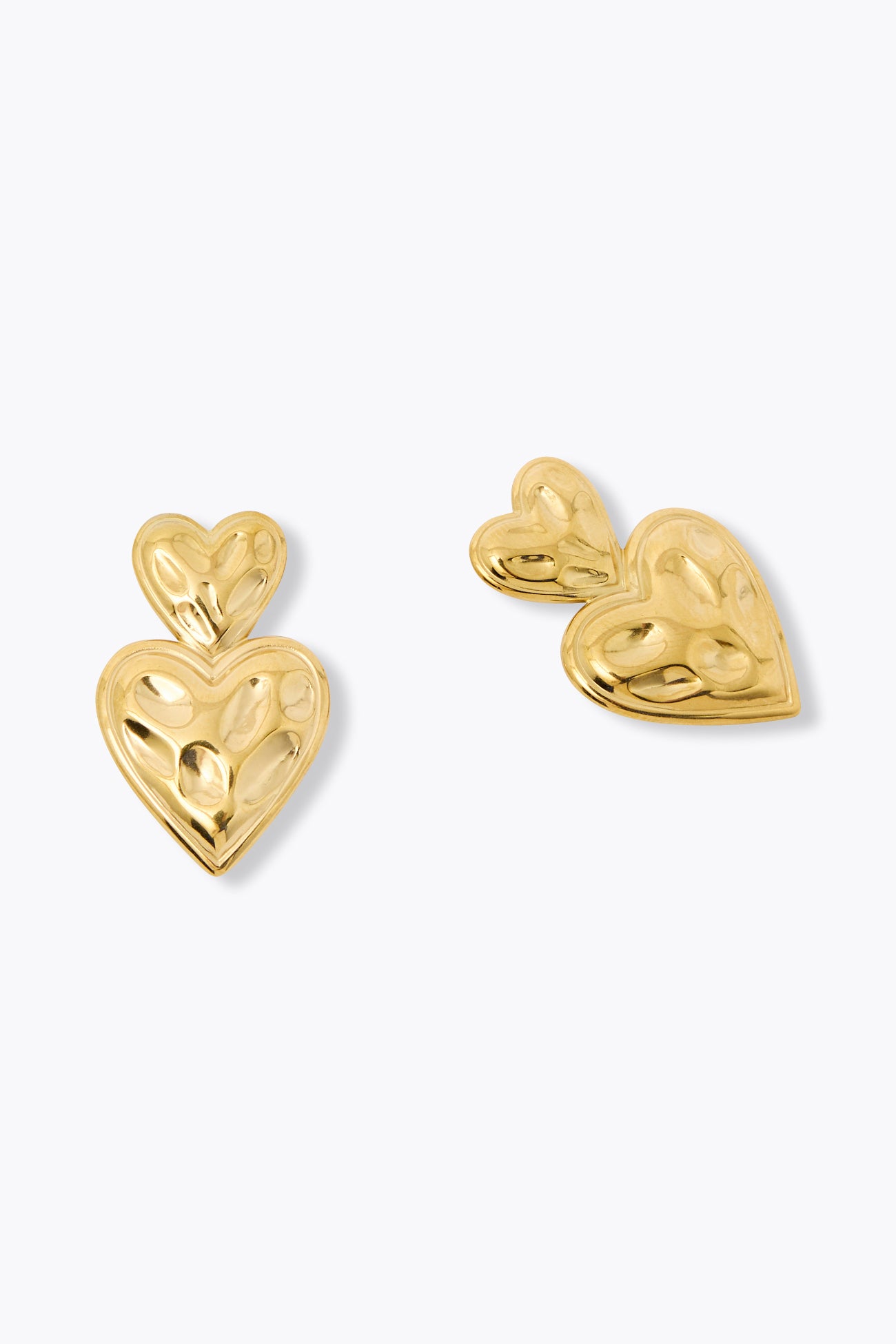 Boucles d'oreilles 2 coeurs - Boucles d'oreilles 2 coeurs -