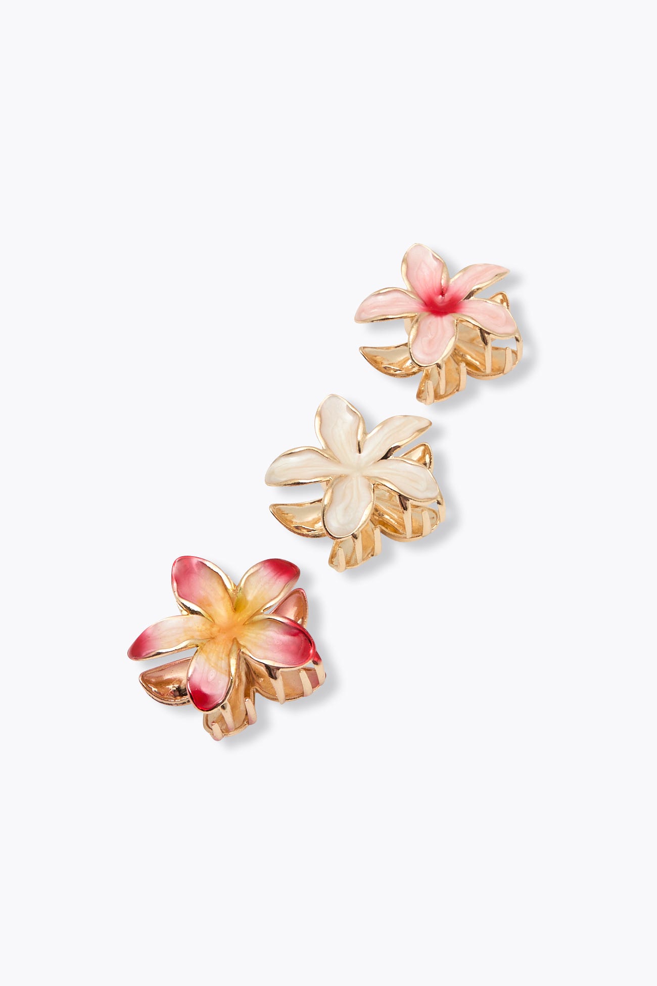 3 pinces à cheveux fleurs