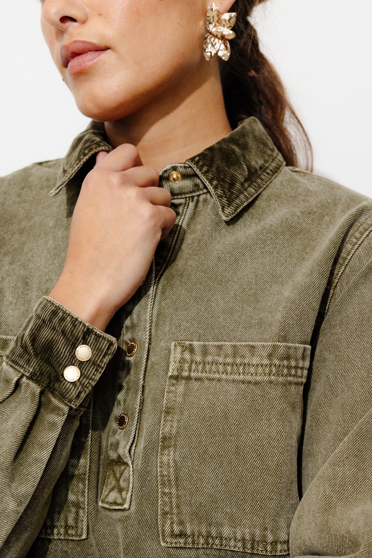 Short denim dress