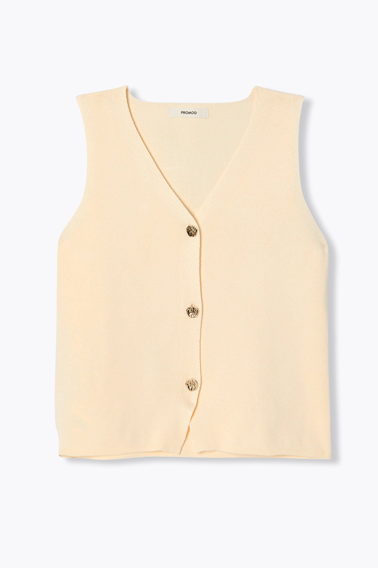 Sleeveless cardigan - Ecru