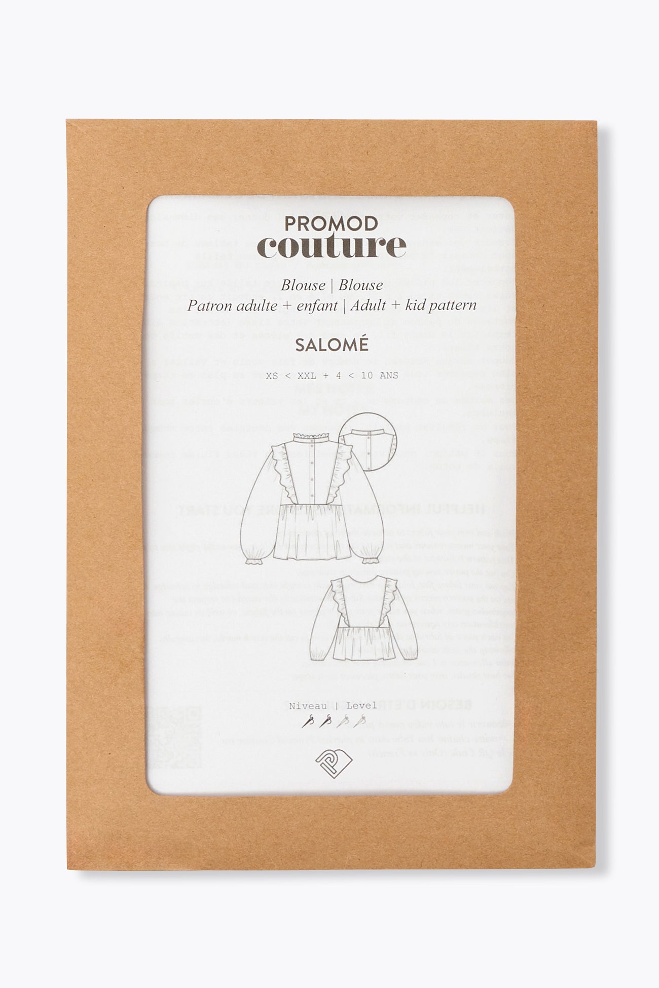 Patron papier blouse SALOMÉ - Unique