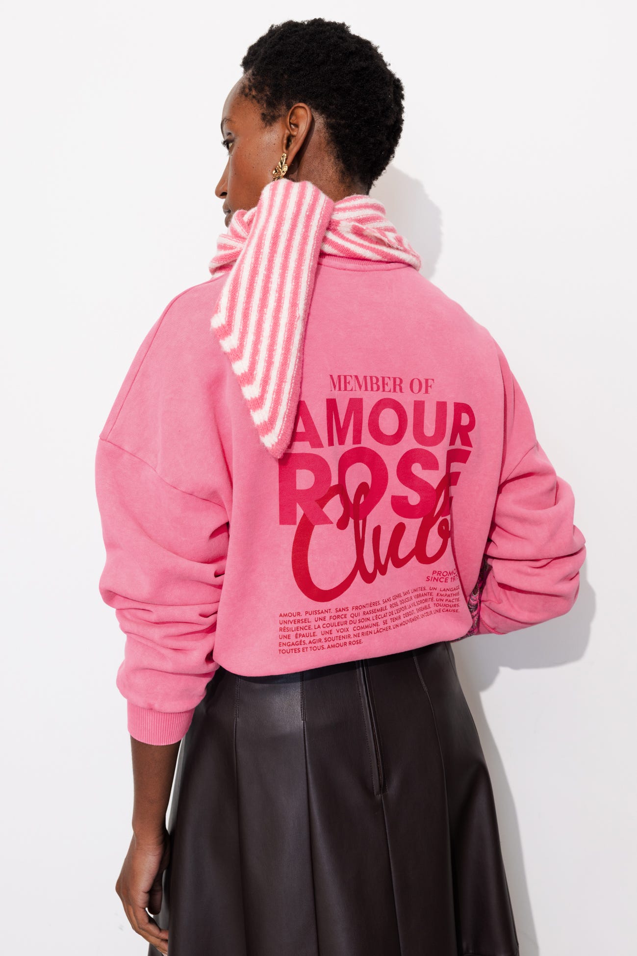 Sweat-shirt amour rose