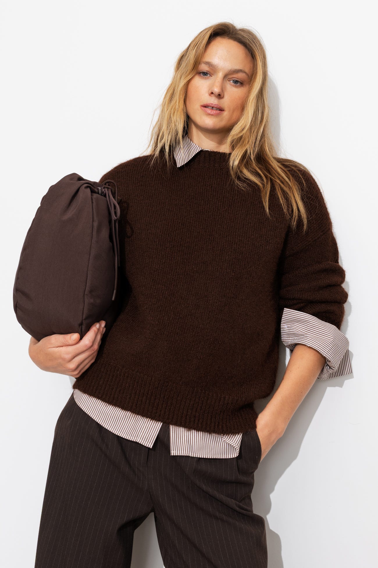 Oversized round-neck jumper