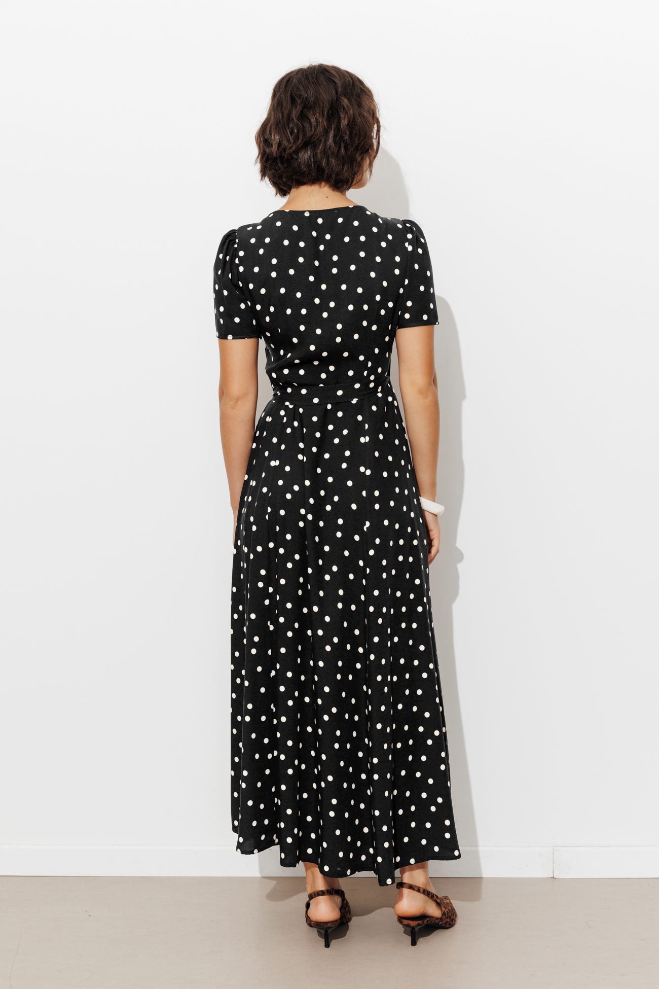Robe longue à pois Femme