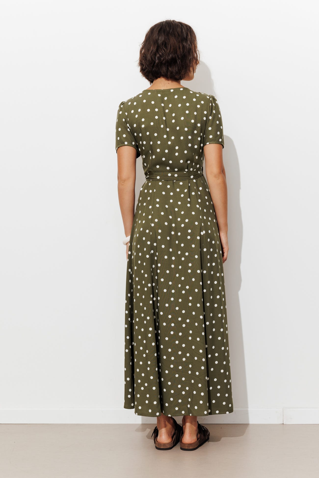Robe longue à pois Femme