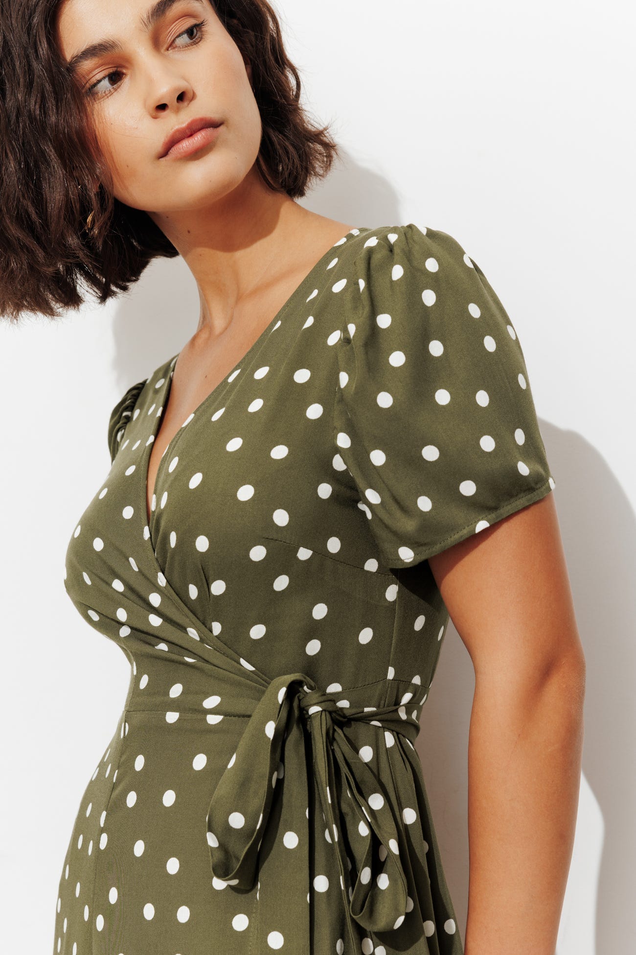 Robe longue à pois Femme