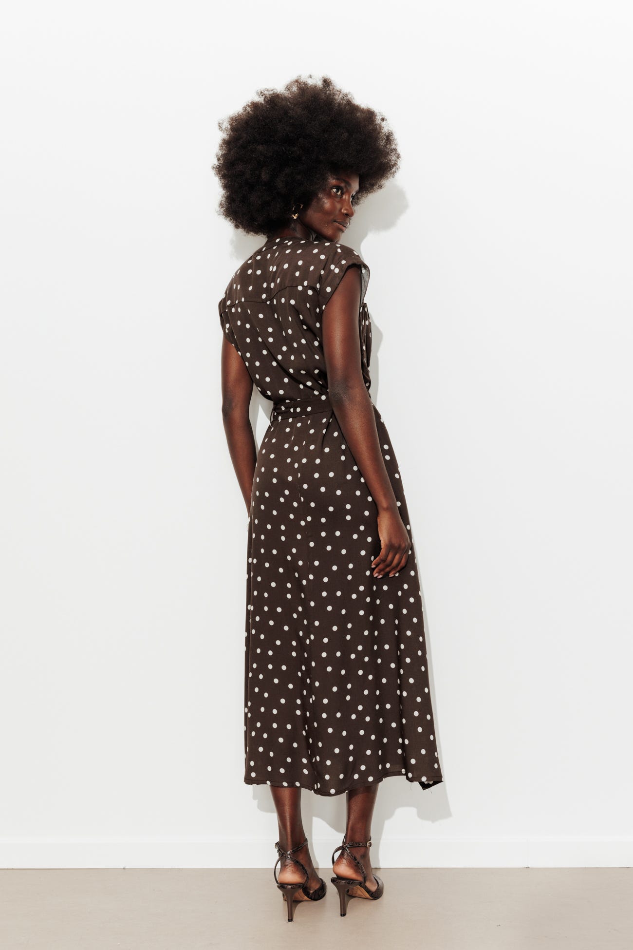 Abito midi con cintura Donna