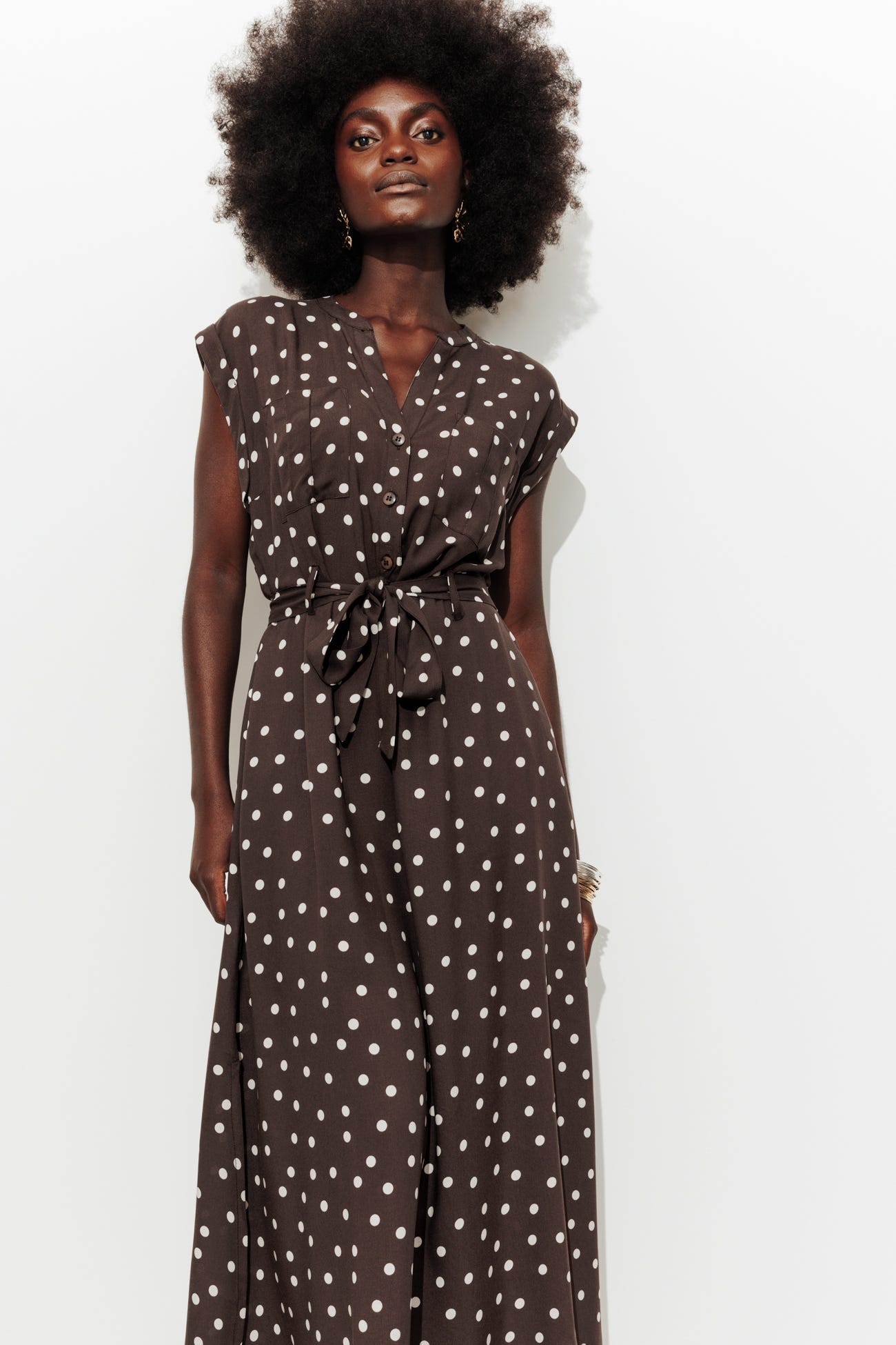 Abito midi con cintura Donna