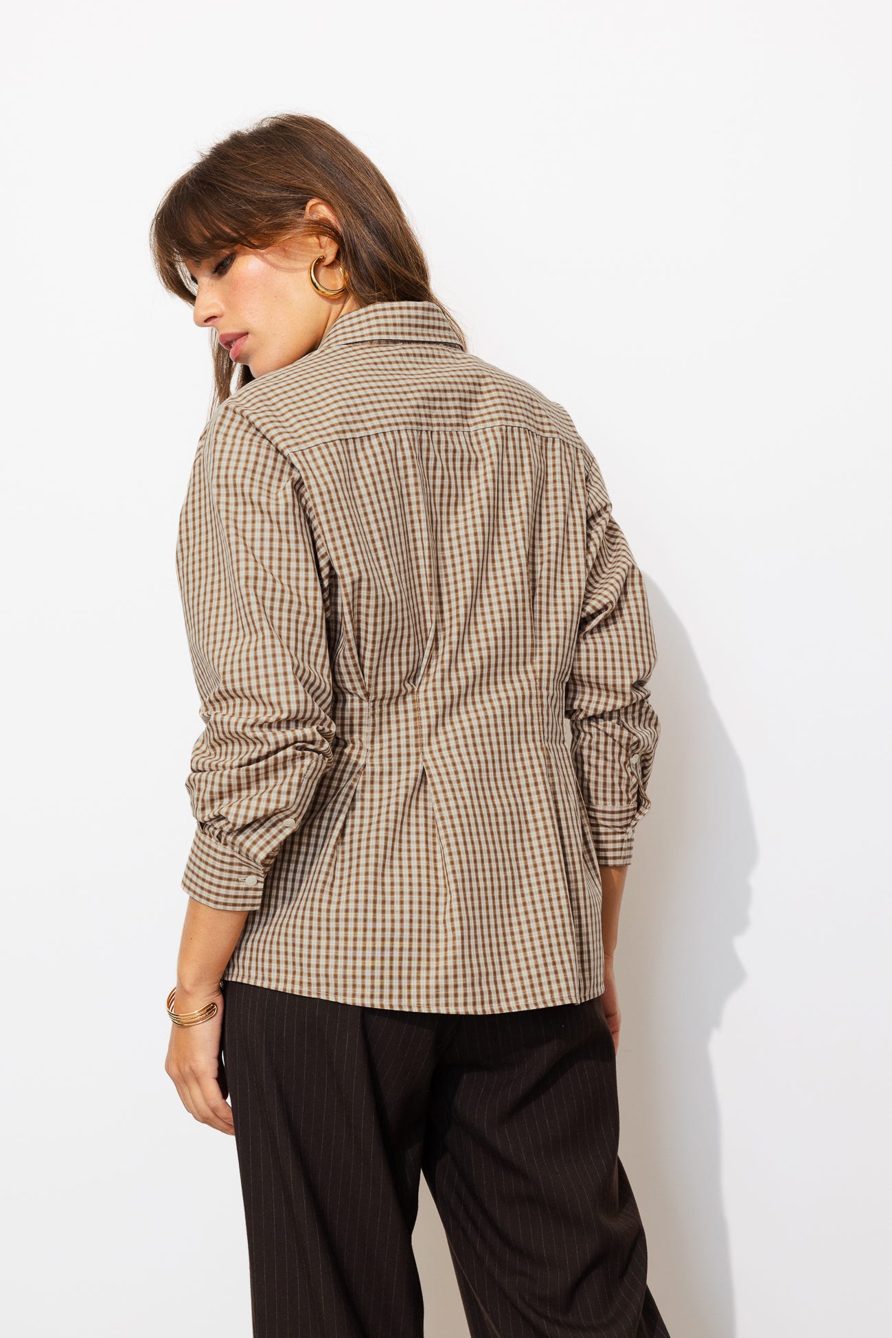 Camisa de cuadros entallada