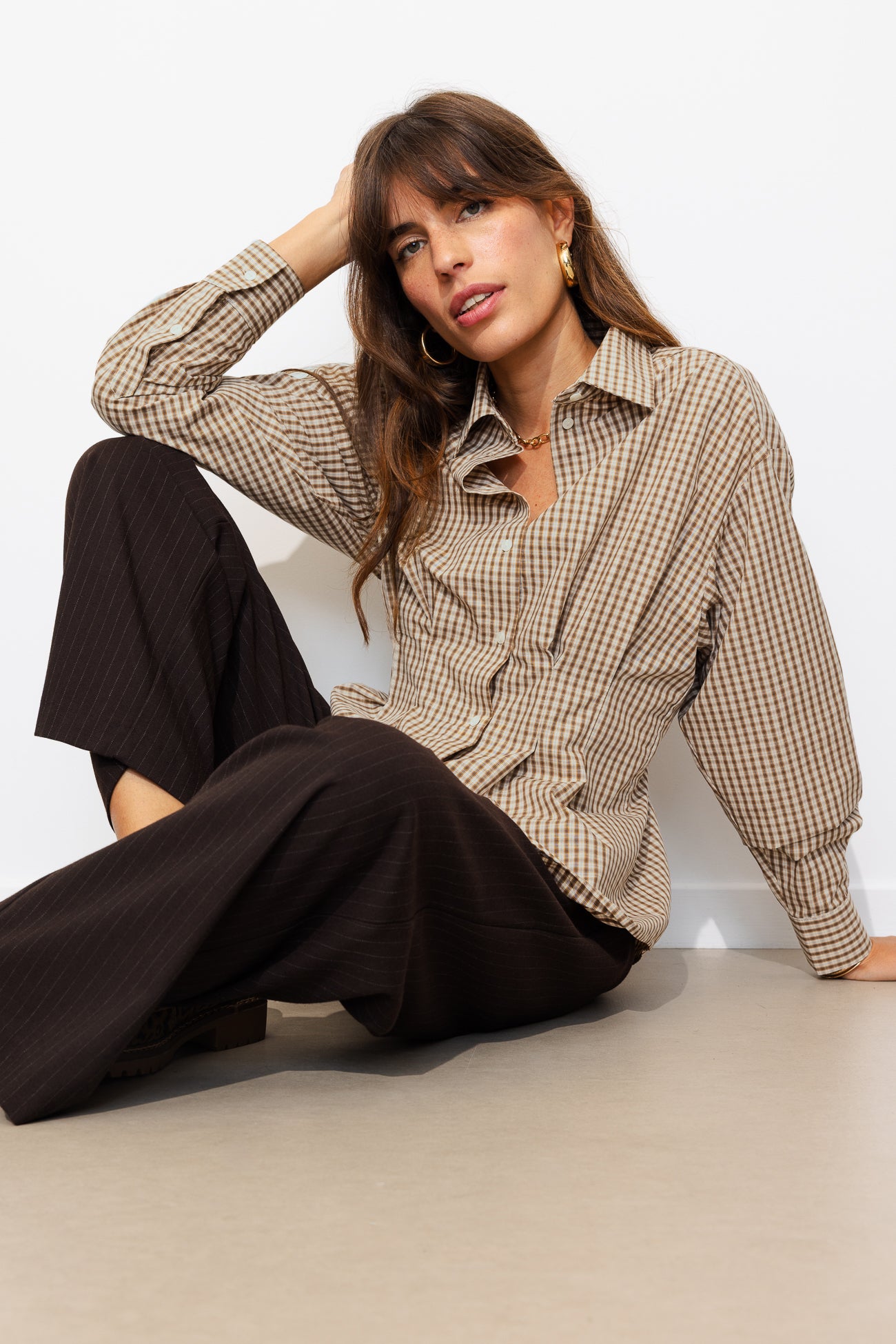 Chemise cintrée à carreaux - 44