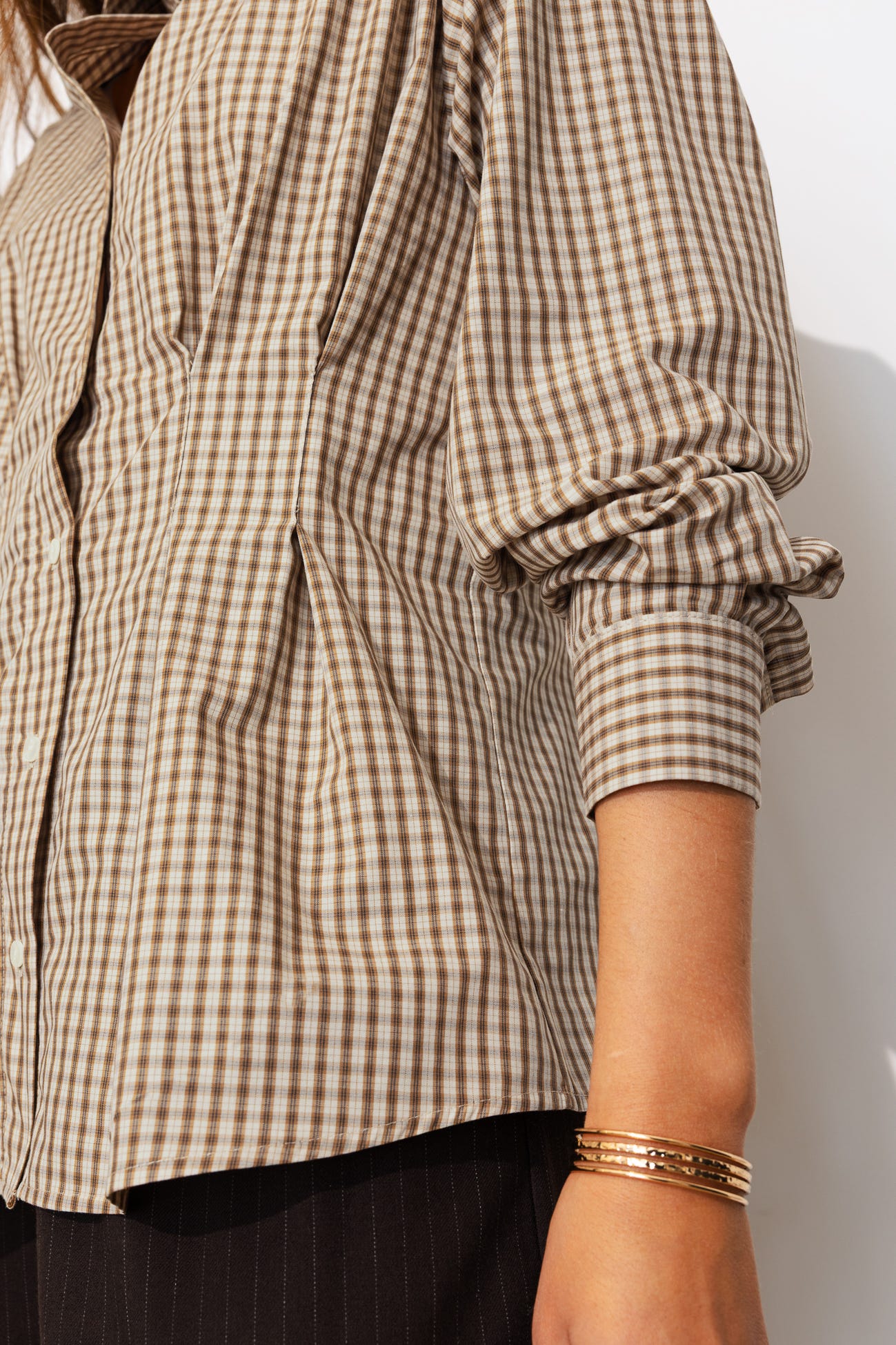 Camisa de cuadros entallada