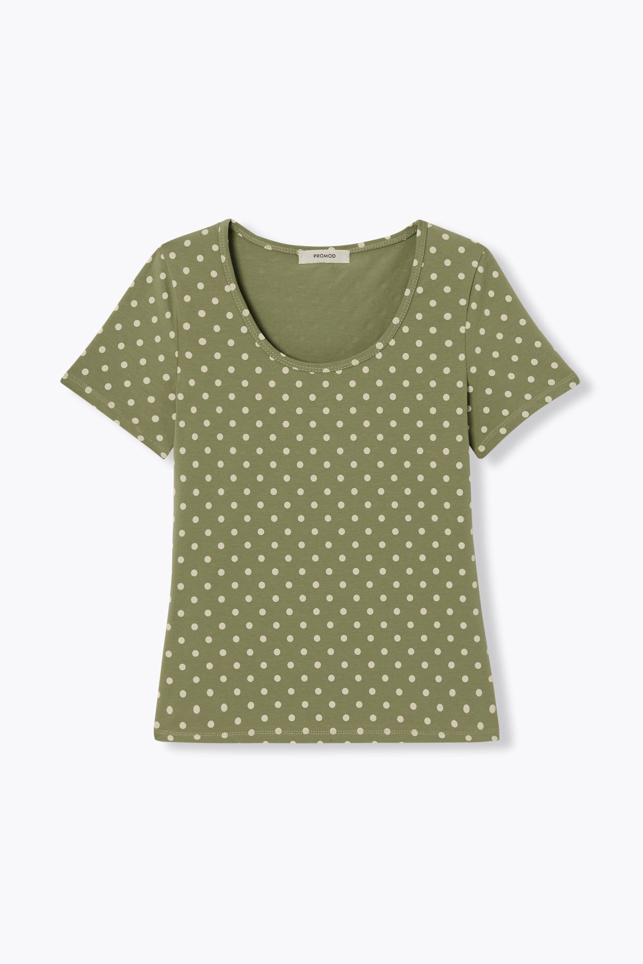 T-shirt stampata collo a oblò