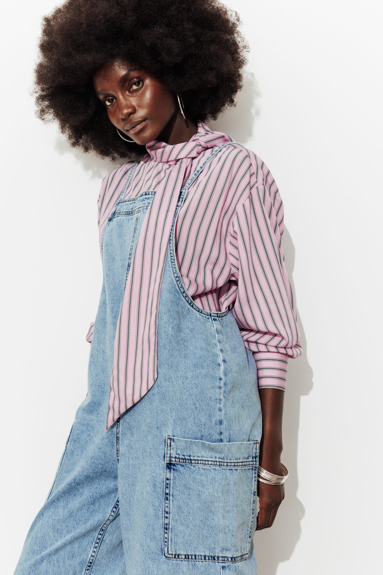 Salopette in denim da donna