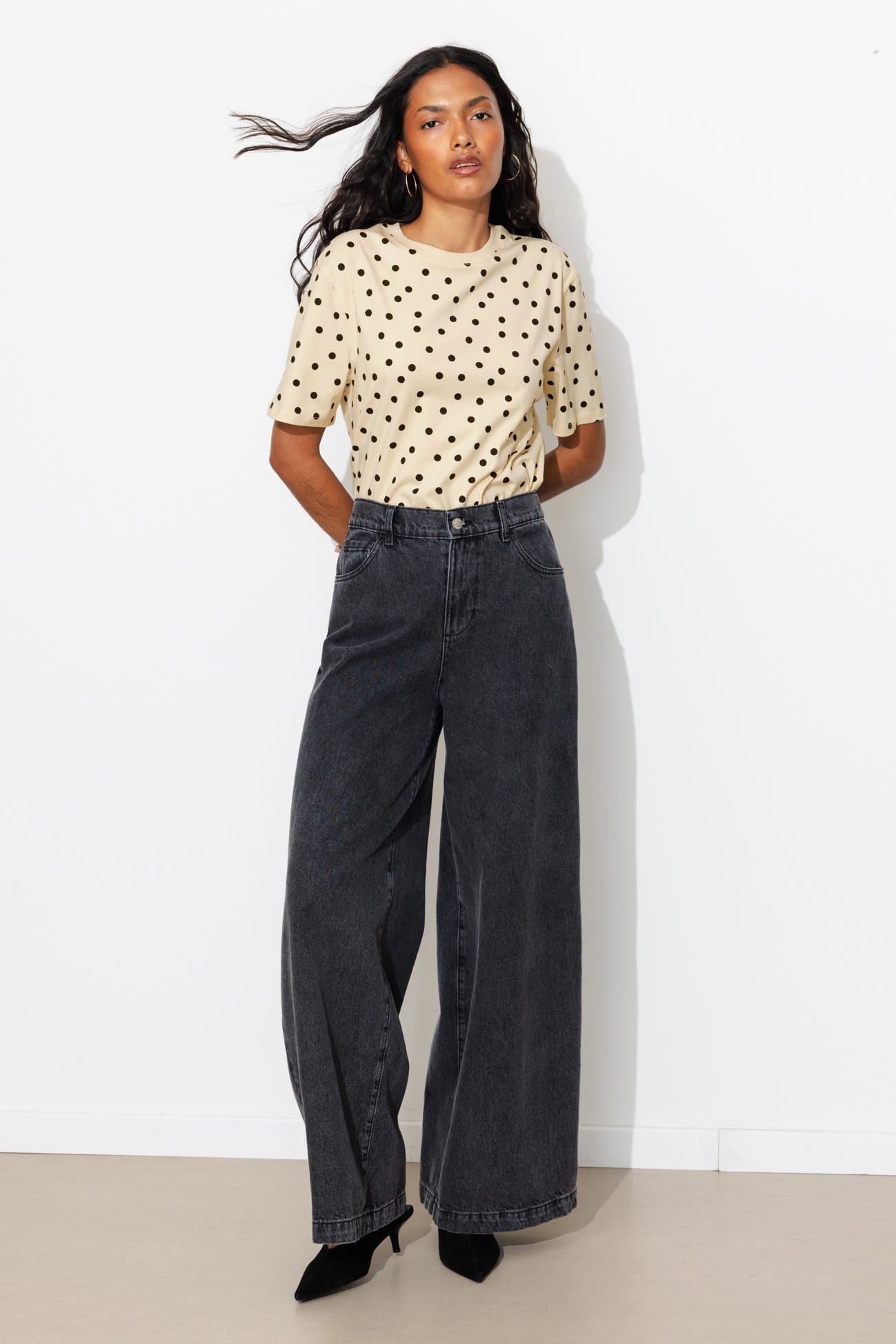 T-shirt oversize à pois