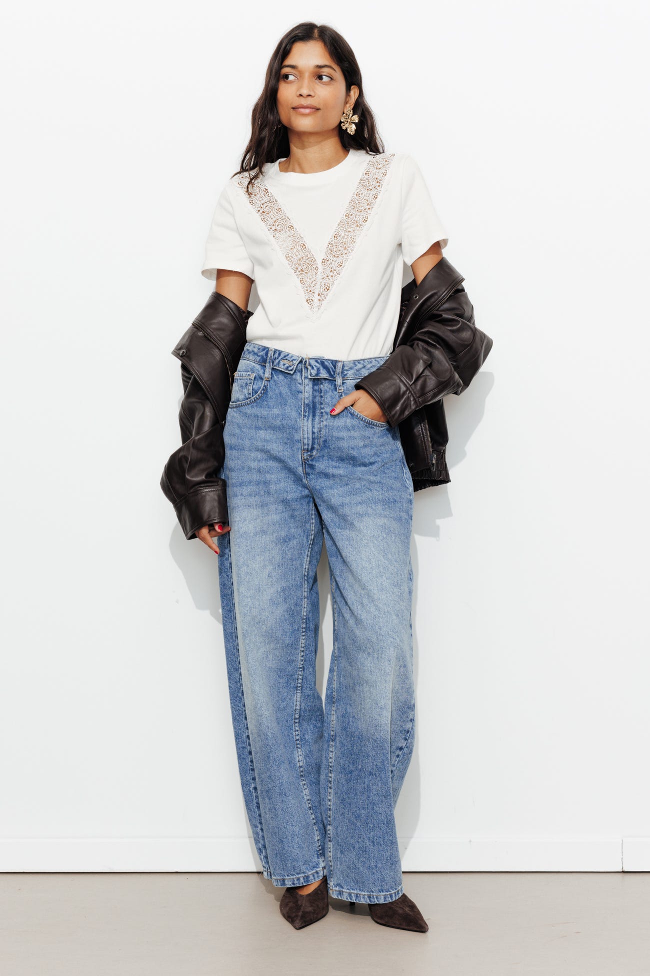 Lace detail t-shirt