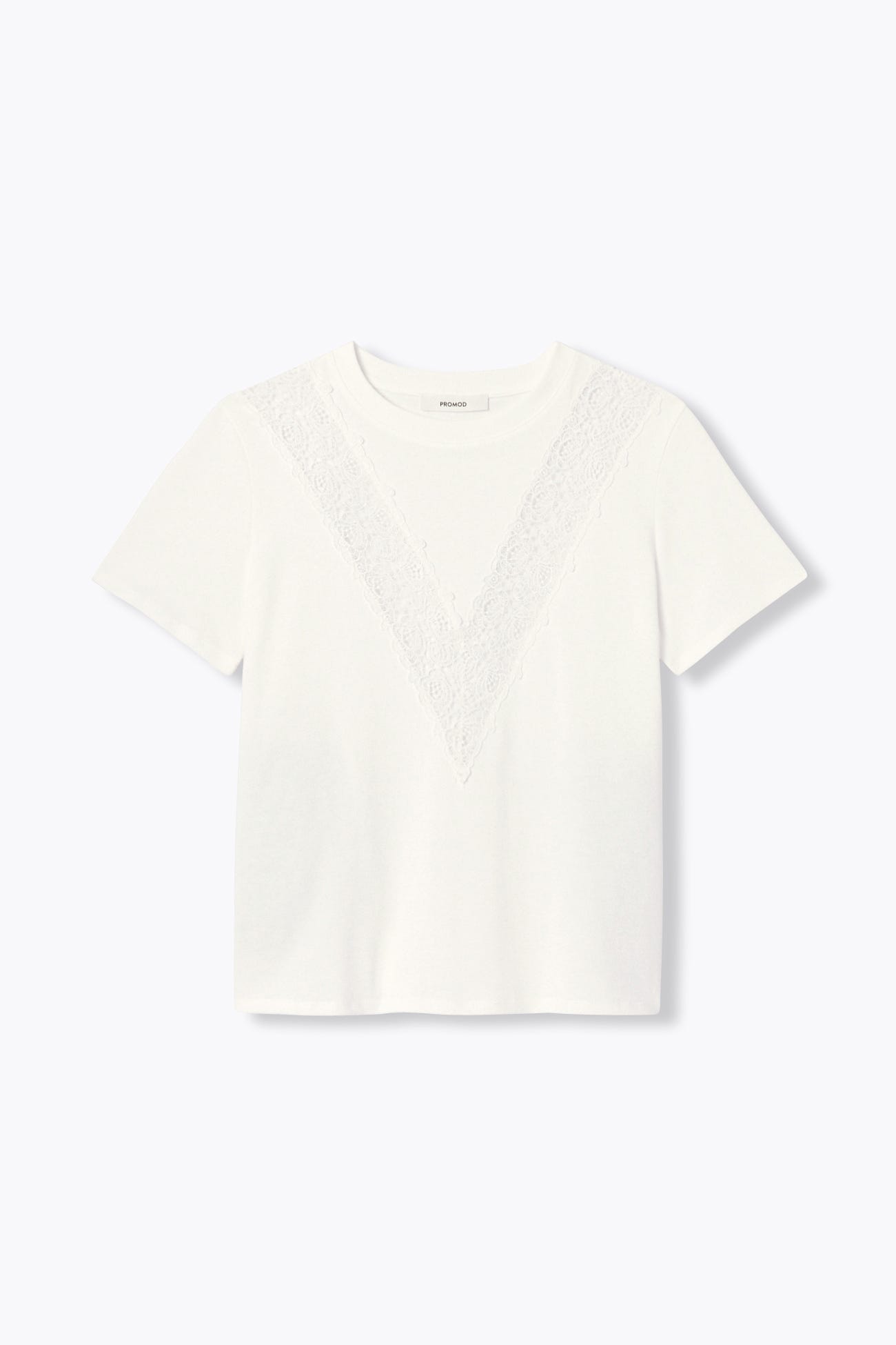 T-shirt détail dentelle Femme