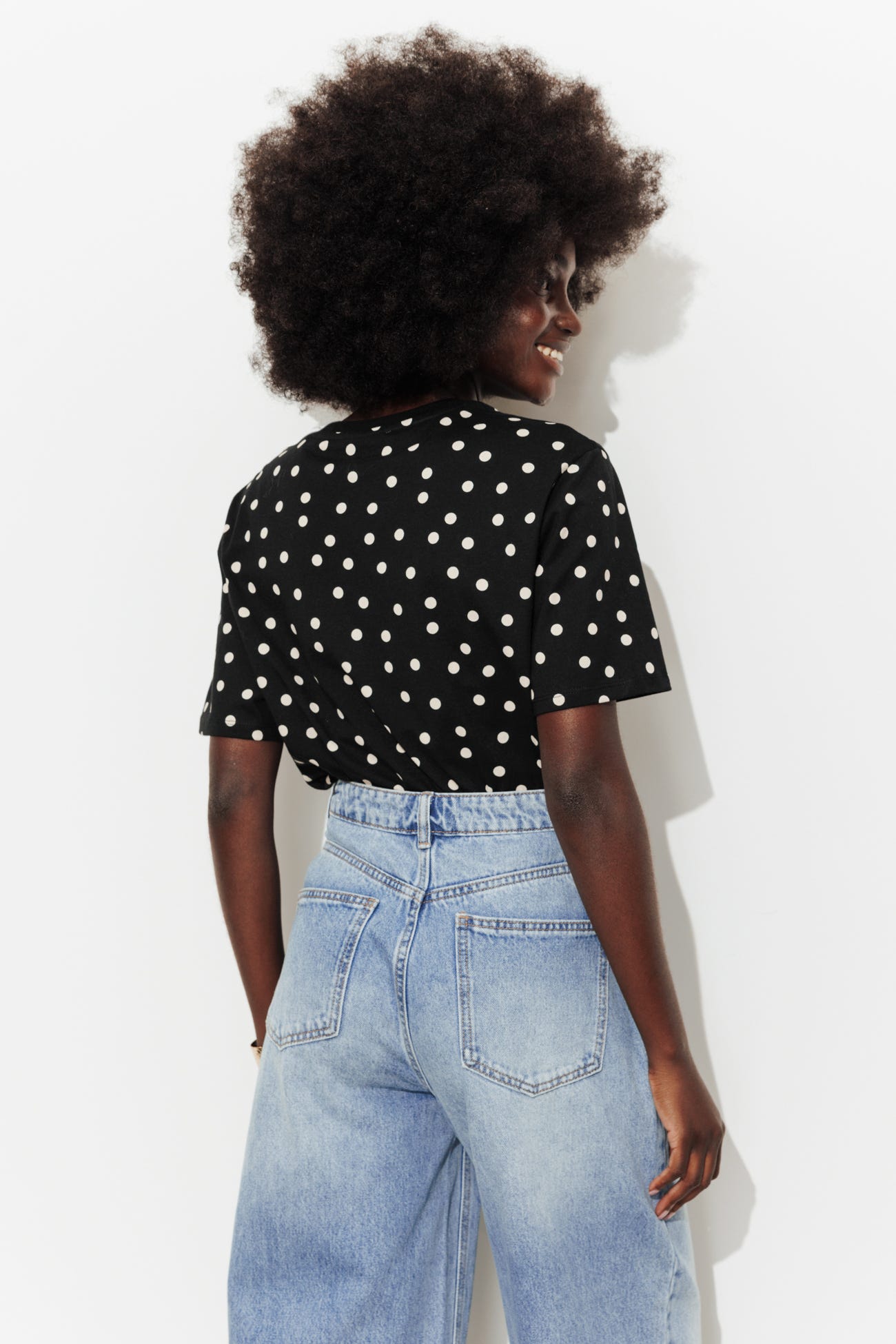 T-shirt oversize a pois