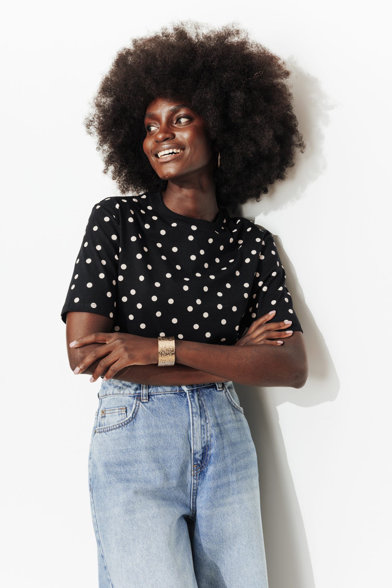 T-shirt oversize a pois