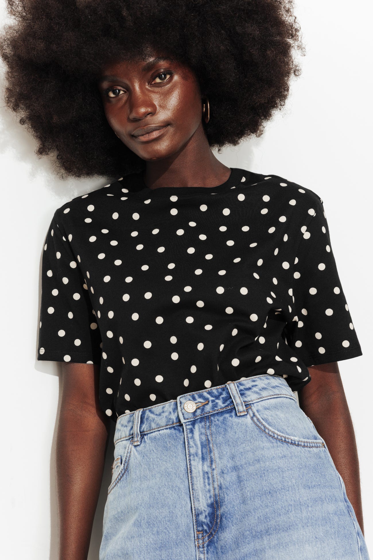 T-shirt oversize a pois