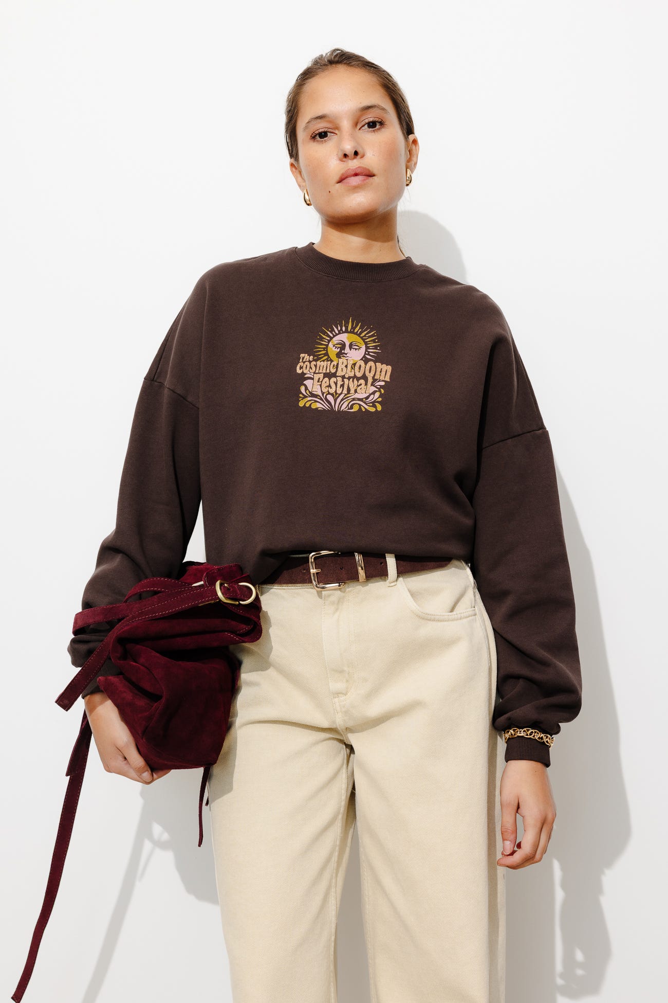 Sweat-shirt à motifs pailletés