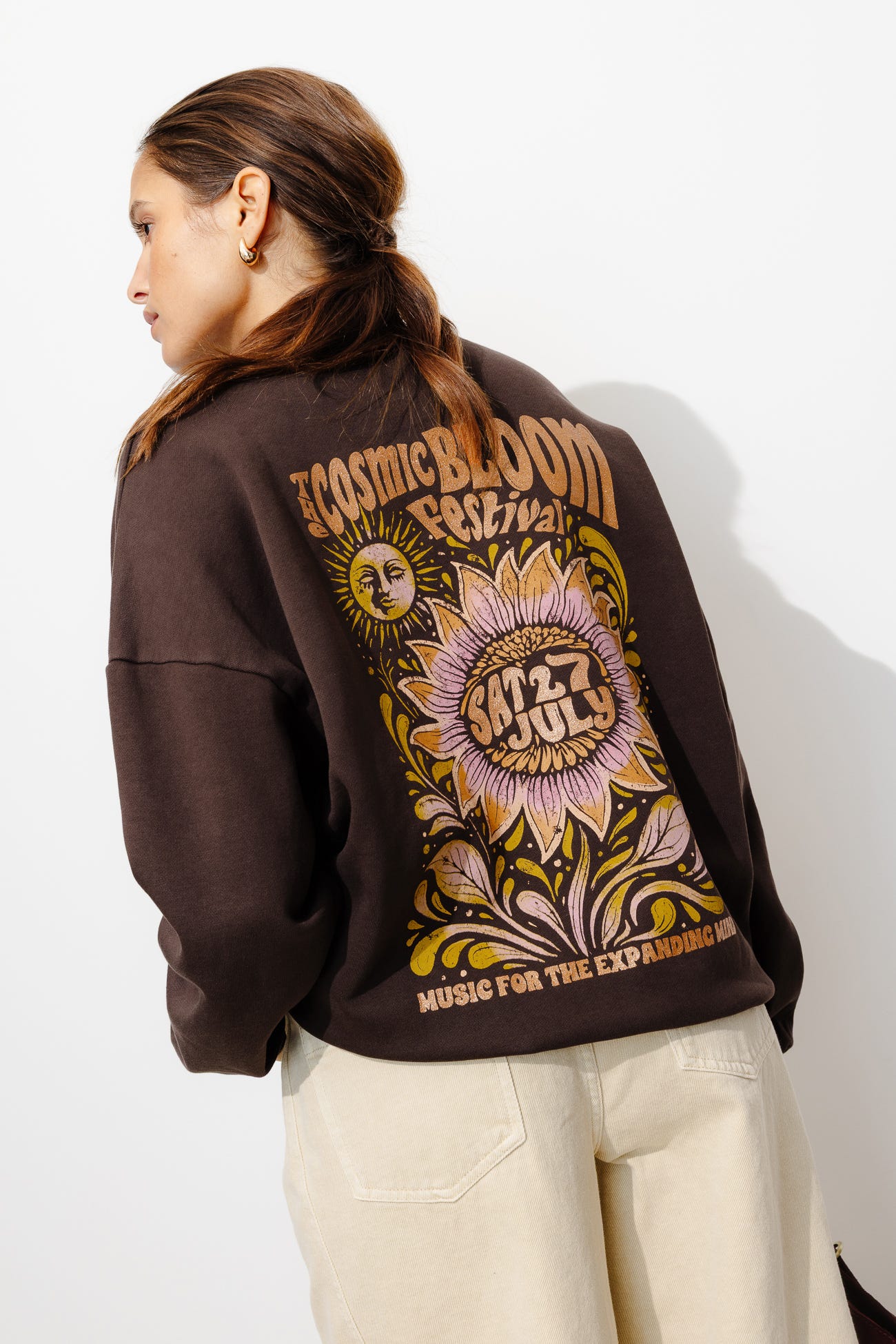 Sweat-shirt à motifs pailletés
