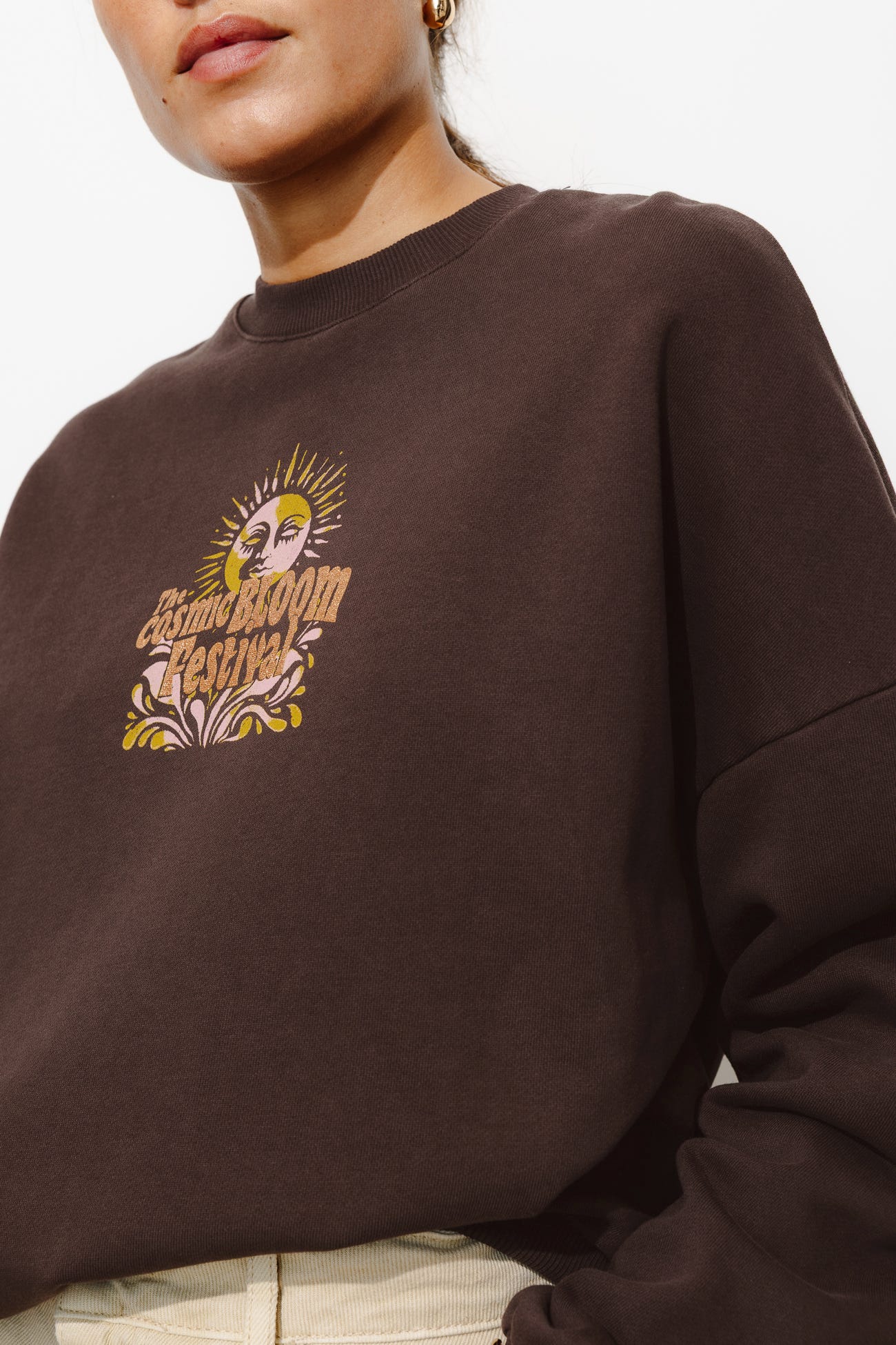 Sweat-shirt à motifs pailletés