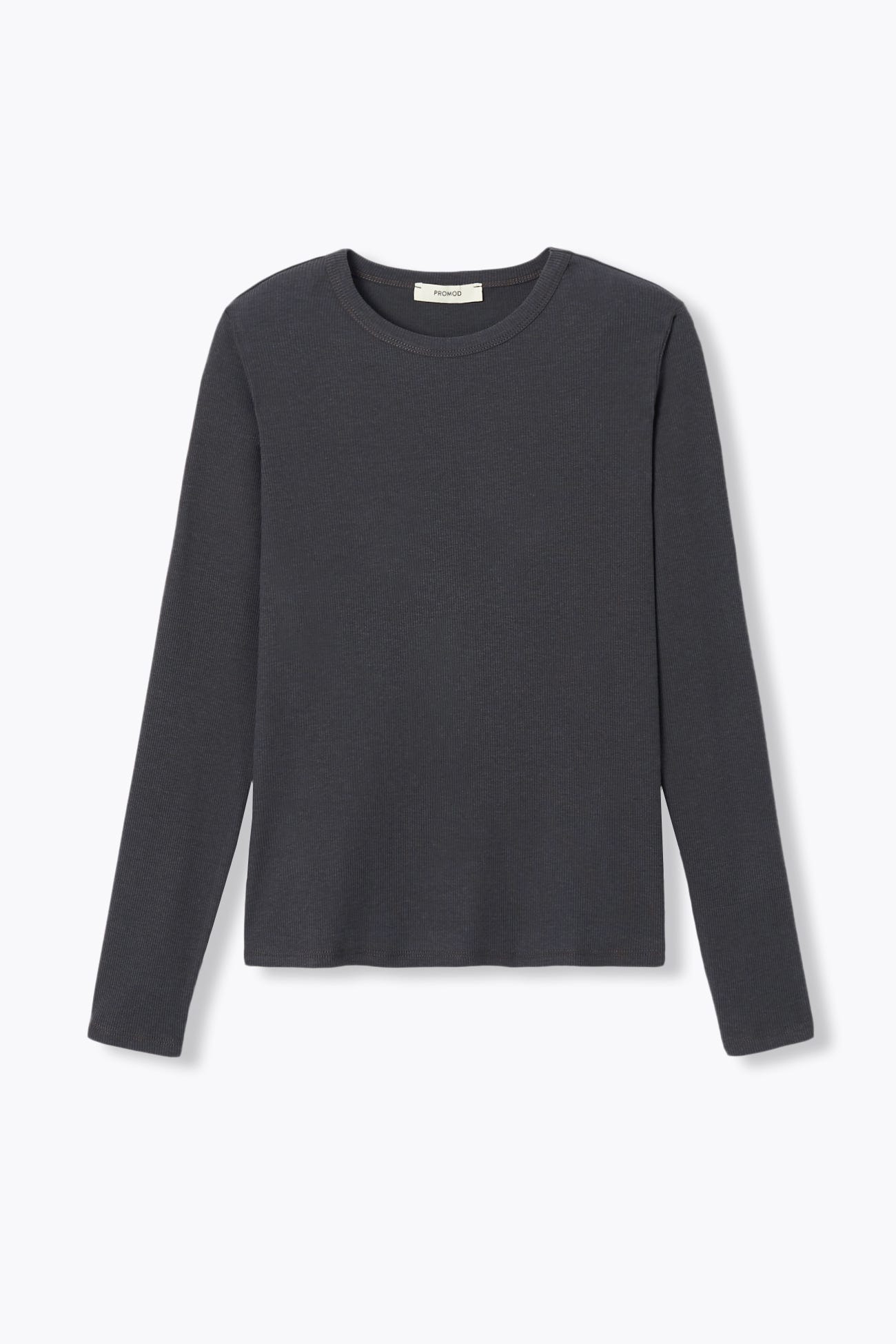 T-shirt côtelé manches longues