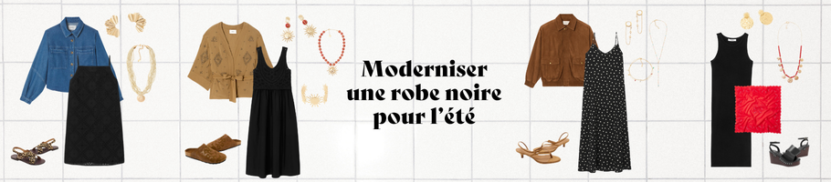 moderniser une robe noire pour l'été