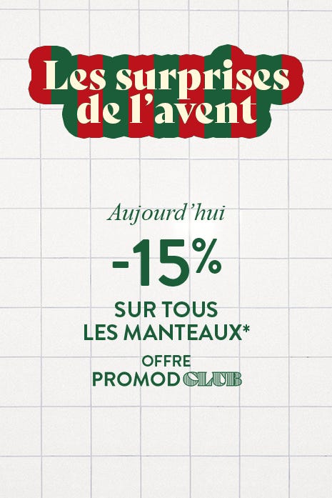 -15% sur tous les manteaux 