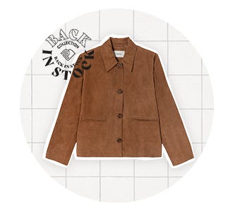 back in stock veste en daim 