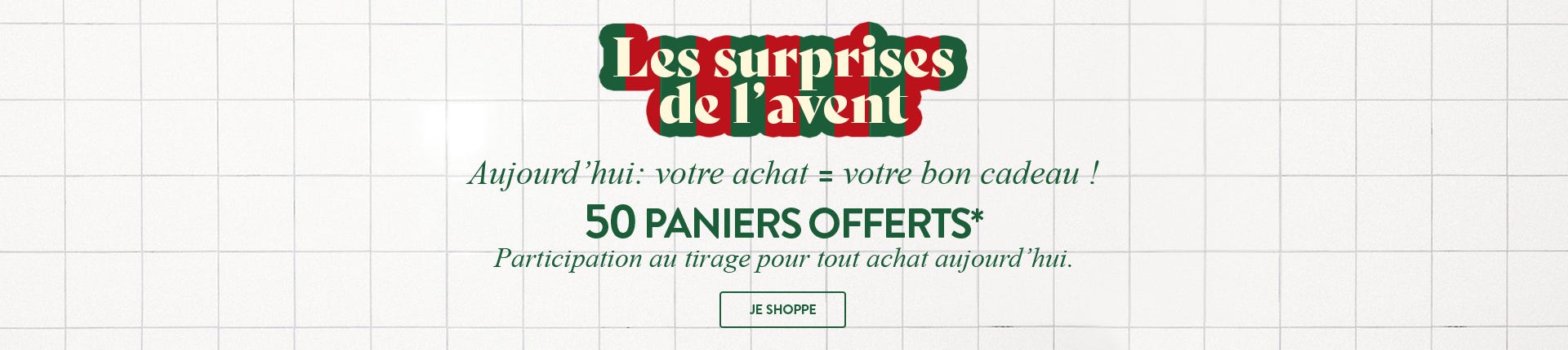 Tirage au sort : 50 paniers offerts