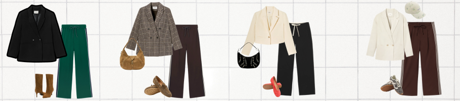 composition jogging avec blazer et accessoires