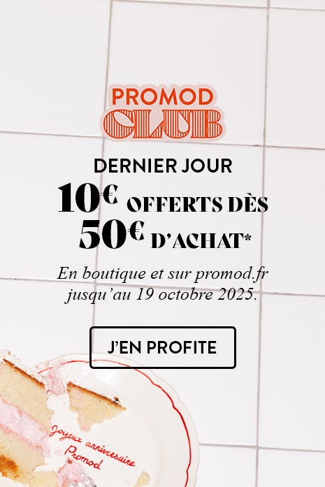10€ offerts dès 50€ d'achat