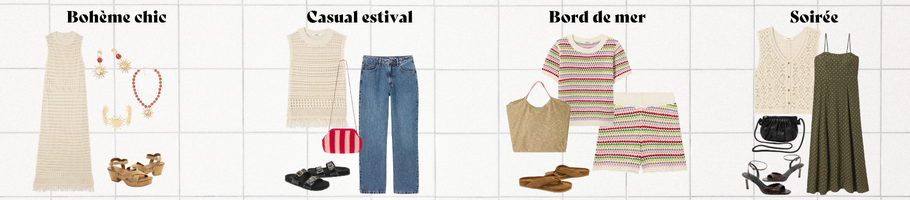 voir différents looks en crochet à mettre