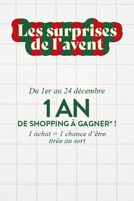 1 achat = 1 chance de gagner 1 an de shopping 