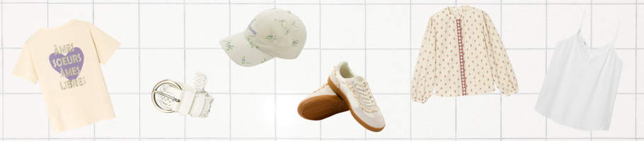 vêtements et accessoires blancs