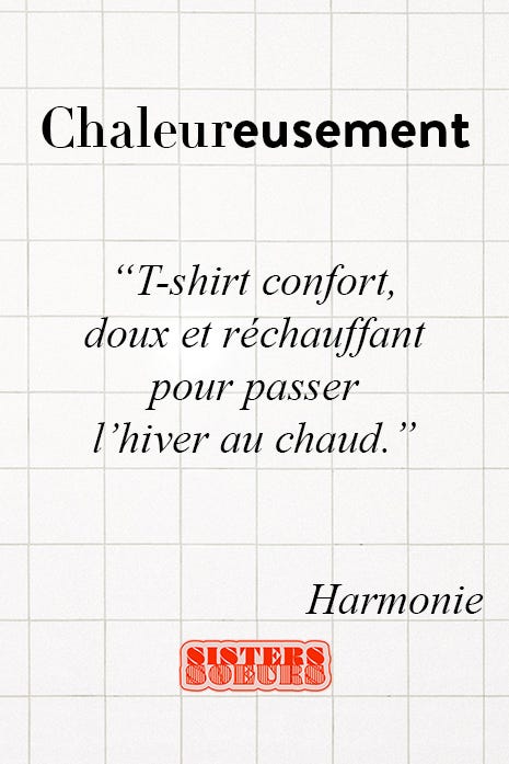 "T-shirt doux et réchauffant"