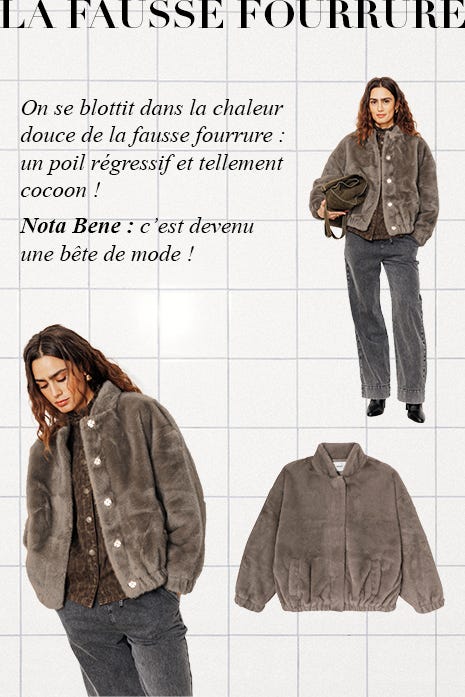 manteau en fausse fourrure