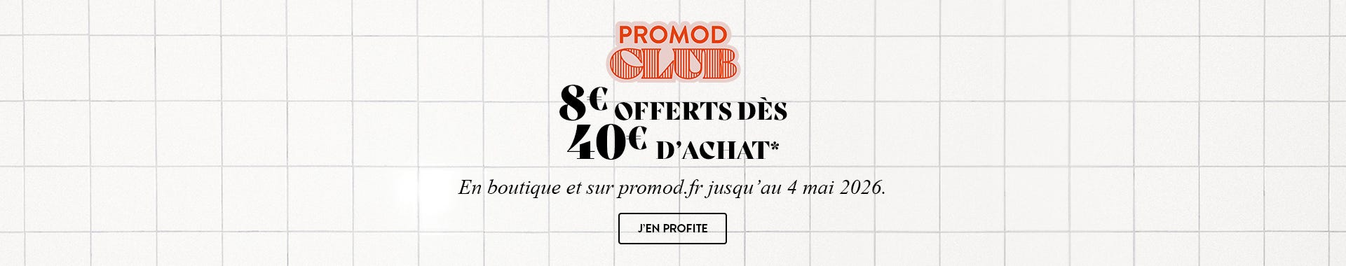 8€ offerst dès 40€ 'achat