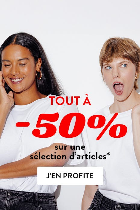 TOUT à moins 50% sur une séléction d'articles