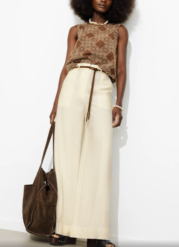idées look pantalon large 