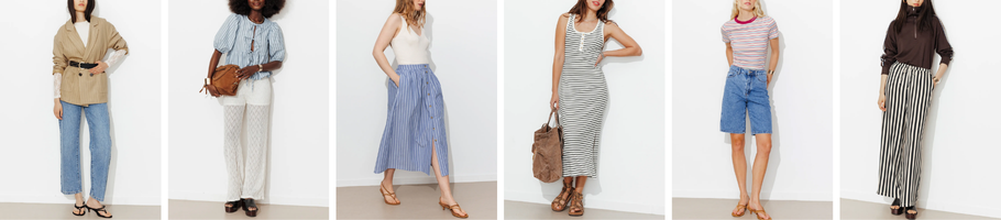 vêtements avec des rayures