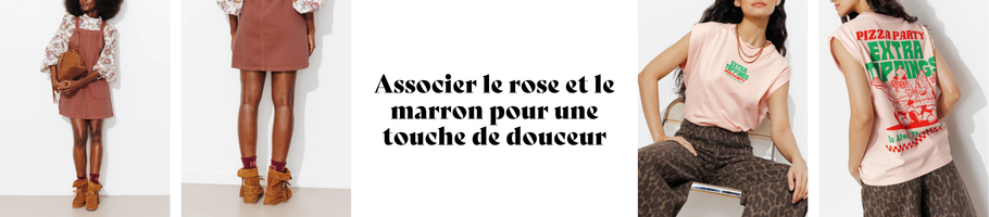 Associer le rose et le marron pour une touche de douceur
